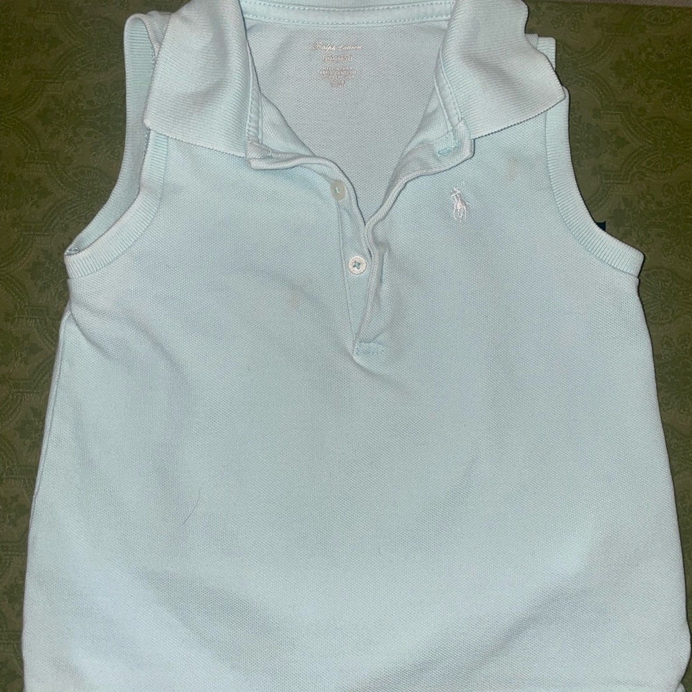 Polo Ralph Lauren Baby Girl Sleeveless Shirt 24 M